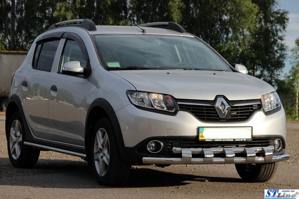 Front arc ST015 (stainless) for Dacia Sandero 2013-2020 - Reelken Auto