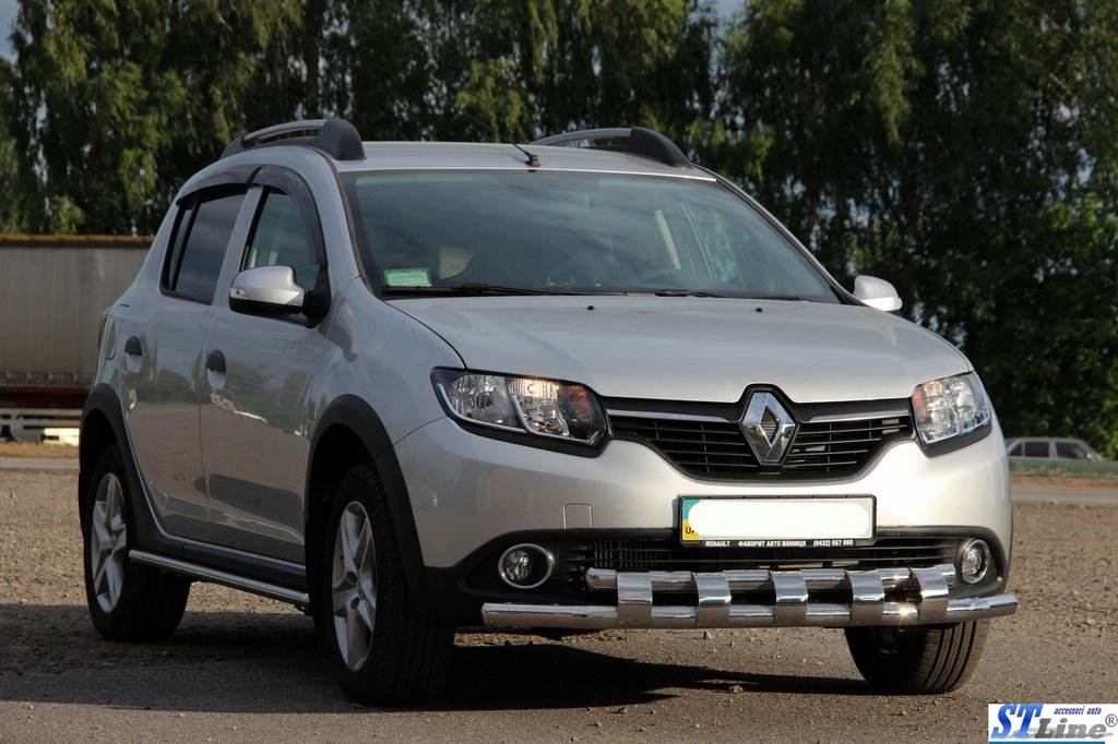 Front arc ST015 (stainless) for Dacia Sandero 2013-2020 - Reelken Auto