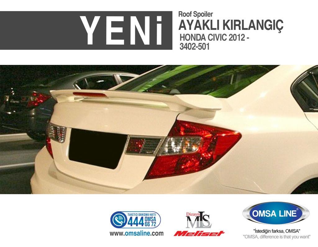 Isikli Spoiler (primed for painting) for Honda Civic Sedan IX 2011-2016 - image 2