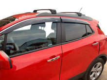 Window deflectors with chrome trim (4 pcs, Niken) for Opel Mokka 2012-2021 - image 1