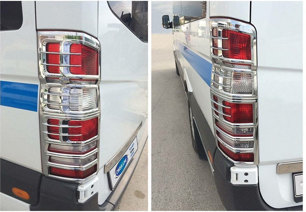 Chrome Tail Light Covers (2 pcs, plastic) for Mercedes Sprinter W906 2006-2018 - image 1