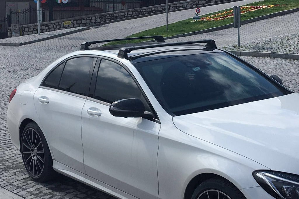 Roof rack for original mounting points (2 pcs, lockable) for Mercedes C-сlass W205 2014-2021 - image 1