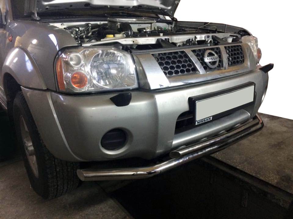 Front protection ST014 (stainless) for Nissan NP300 1999-2015 - Reelken Auto