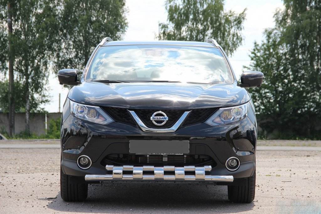 Front protection ST015 (stainless) for Nissan Qashqai 2014-2021 - Reelken Auto