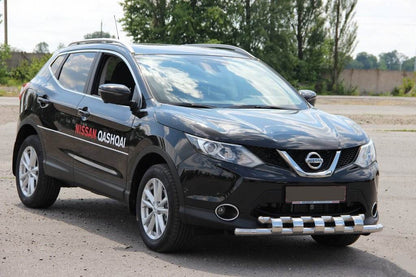 Front protection ST015 (stainless) for Nissan Qashqai 2014-2021 - Reelken Auto