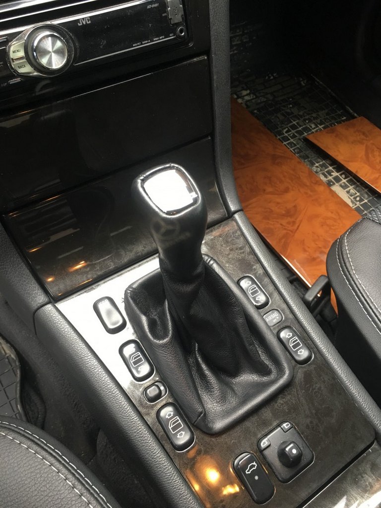 Gear shift boot and knob without frame (leather) for Mercedes E-сlass W210 1995-2002 - image 2