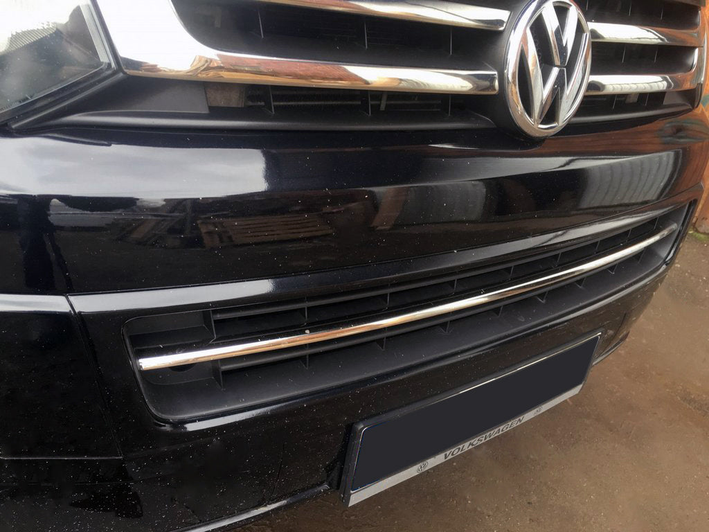 Bumper grille trim (stainless steel) for Volkswagen T5 2010-2015 - image 1