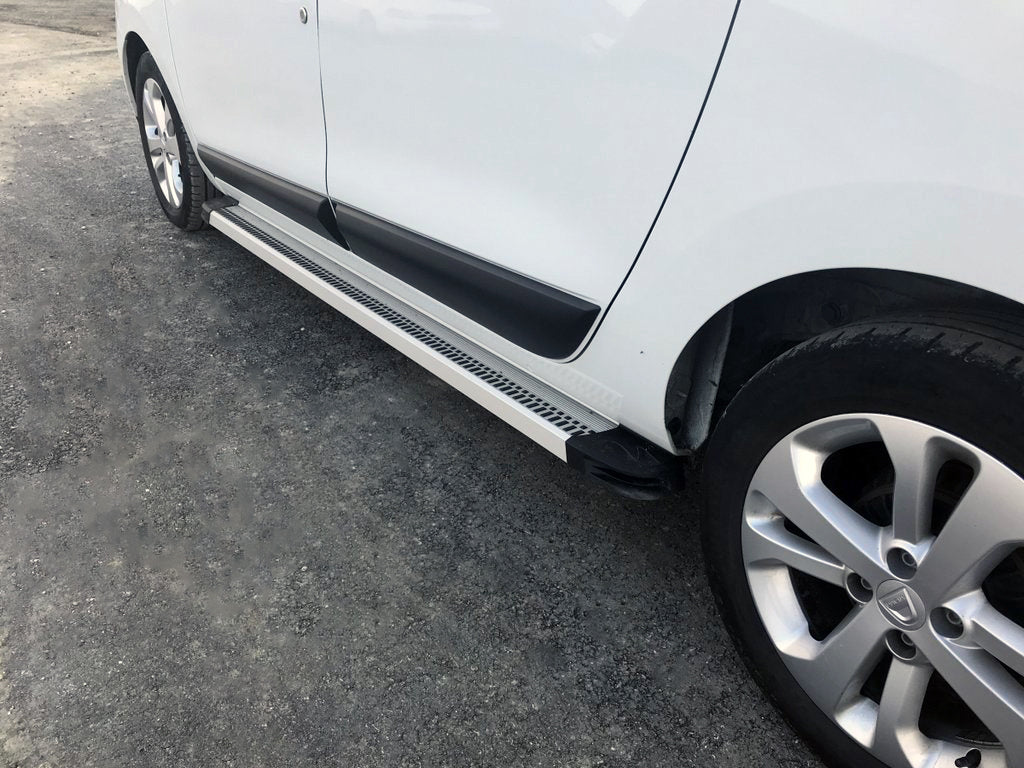 Side Steps Maya V2 (2 pcs, Aluminum) for Dacia Lodgy 2012-2022 - image 1