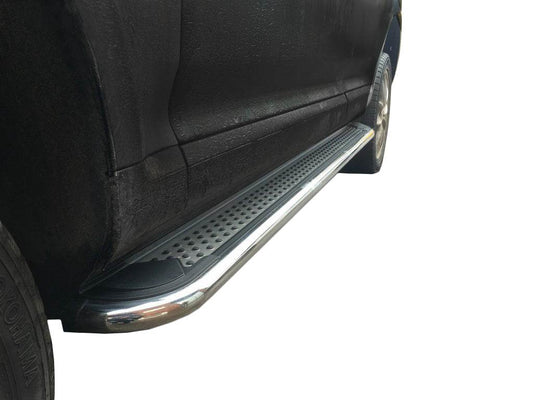 Lateral platforms Maydos v2 (2 PCs., aluminium ↗ stainless) for Mazda BT-50 2012↗ - Reelken Auto
