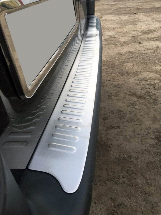 Rear bumper Matte (Omsa, stainless.) for Opel Vivaro 2001-2015 - Reelken Auto