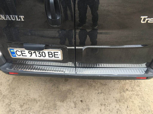 Rear spoiler (Omsa, stainless steel.) for Nissan Primastar 2002-2014 - Reelken Auto