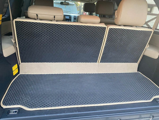 Trunk mats (EVA, black) for Toyota Sequoia 2007-2022 - Reelken Auto