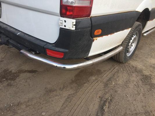 Side pipes behind rear wheel, angled (2 pcs, stainless steel) for Volkswagen Crafter 2006-2016 - image 2