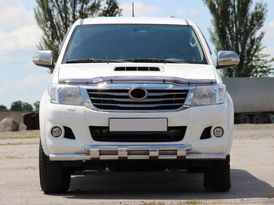 Front protection ST015 (stainless) for Toyota Hilux 2006-2015 - Reelken Auto