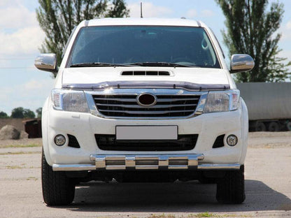Front protection ST015 (stainless) for Toyota Hilux 2006-2015 - Reelken Auto