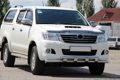 Front protection ST015 (stainless) for Toyota Hilux 2006-2015 - Reelken Auto