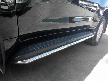Protection BB004 side sill (2 PCs, stainless.) for Toyota Land Cruiser 200 - Reelken Auto
