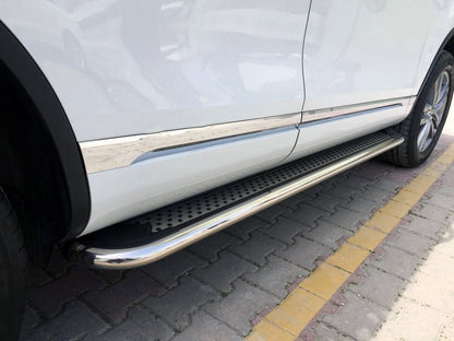 Side Steps Maydos V2 (2 pcs, Aluminum & Stainless Steel) for Volkswagen Touareg 2002-2010 - image 1
