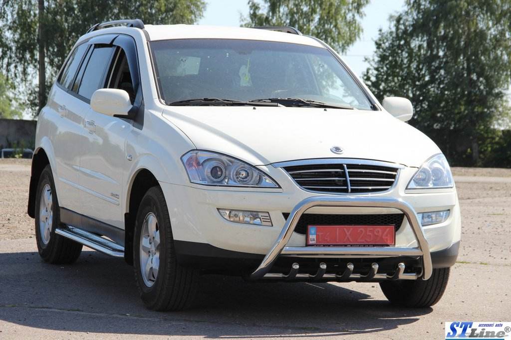 The WT003 bumper guard (stainless) for SsangYong Kyron 2005-2014 - Reelken Auto