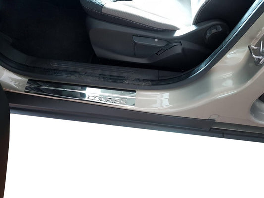 Door Sill Protectors OmsaLine (4 pcs, Stainless Steel) for Ford Courier 2014-2023 - image 1