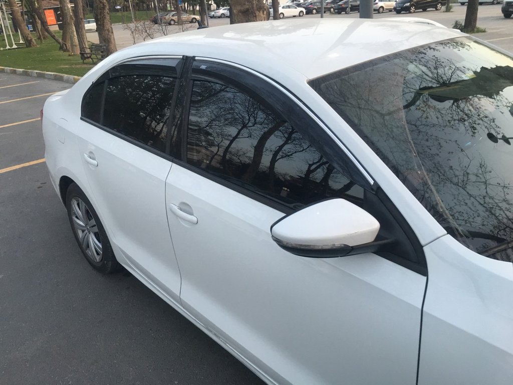 Window deflectors with chrome strip (4 pcs, Niken) for Volkswagen Jetta 2011-2018 - image 2