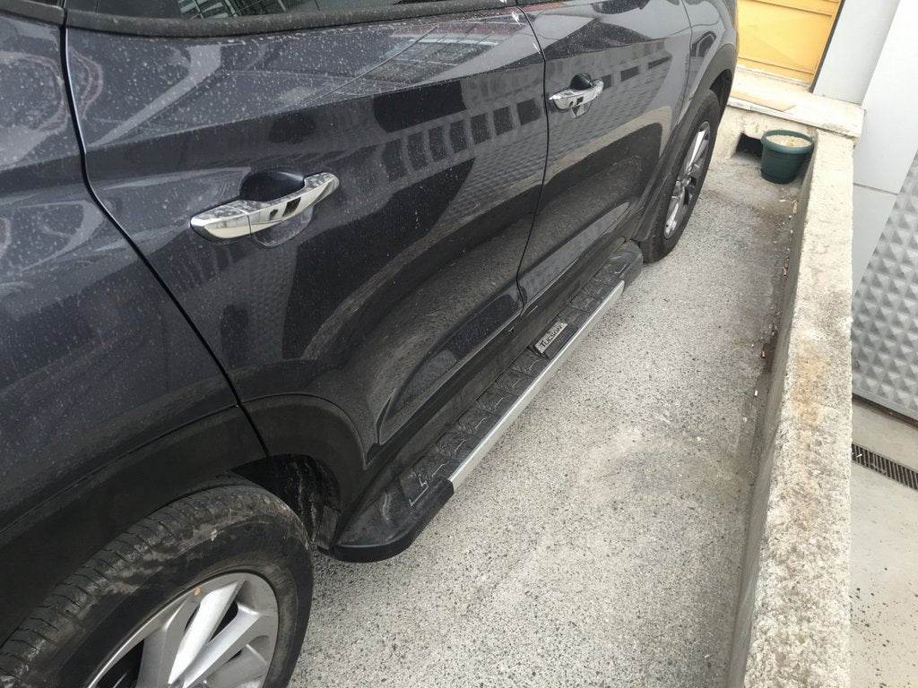 Side sills RedLine Black (2pcs) for Hyundai Tucson TL 2016-2021 - Reelken Auto