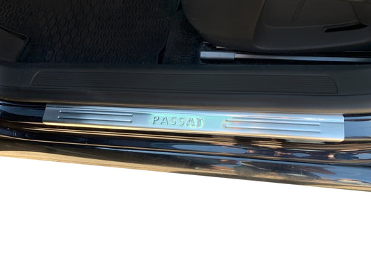 Door Sill Protectors OmsaLine Type 1 (4 pcs, stainless steel) for Volkswagen Passat B6 2006-2012 - image 1