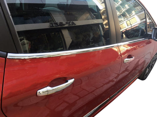 Window Trim Molding (4 pcs, Stainless Steel) for Peugeot 208 2012-2019 - image 1