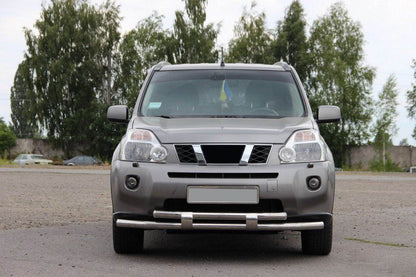 Front protection ST015/2 (stainless) for Nissan X-trail T31 2007-2014 - Reelken Auto