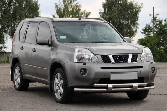 Front protection ST015/2 (stainless) for Nissan X-trail T31 2007-2014 - Reelken Auto