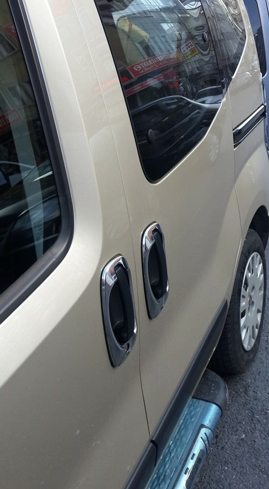 Chrome Covers Around Door Handles (4 pcs, Stainless Steel) for Opel Combo 2012-2018 - image 6