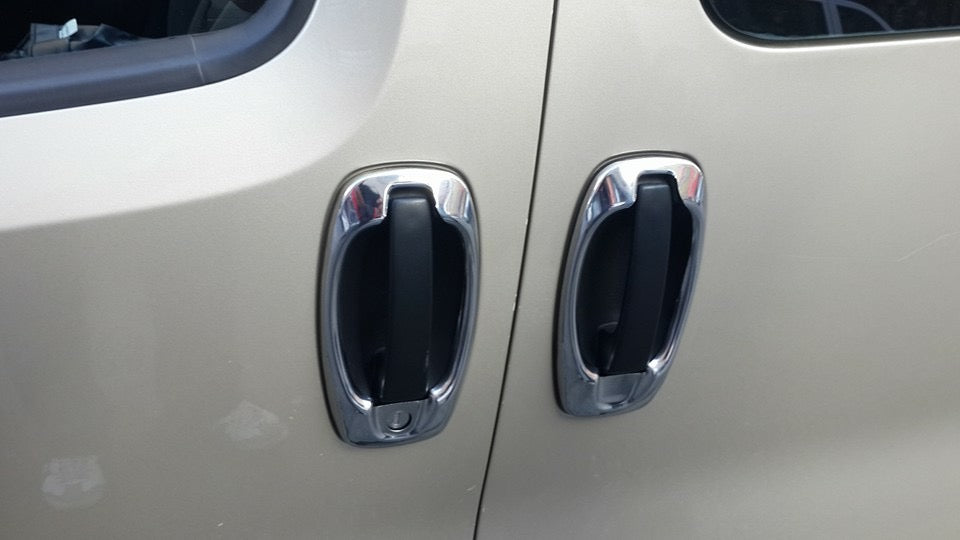 Outlining the door handle (4 pieces, stainless steel) for Fiat Doblo II 2010-2022 - image 5