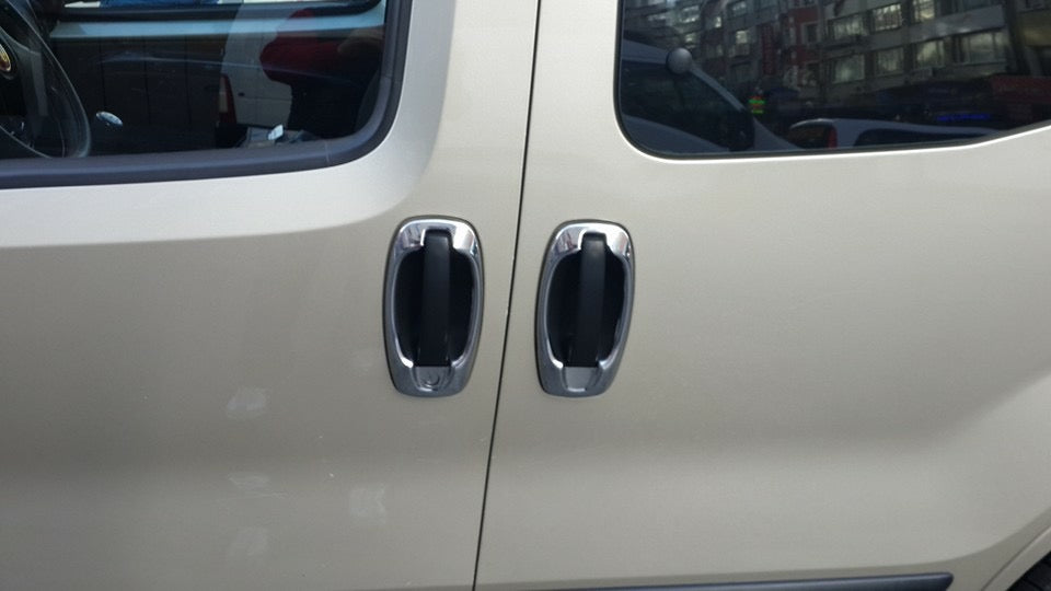 Outlining the door handle (4 pieces, stainless steel) for Fiat Doblo II 2010-2022 - image 6