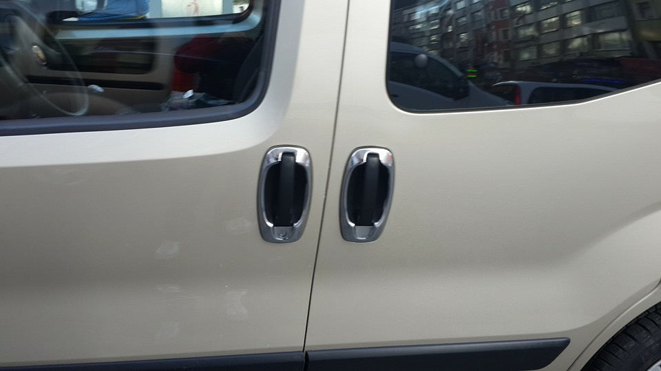Outlining the door handle (4 pieces, stainless steel) for Fiat Doblo II 2010-2022 - image 7