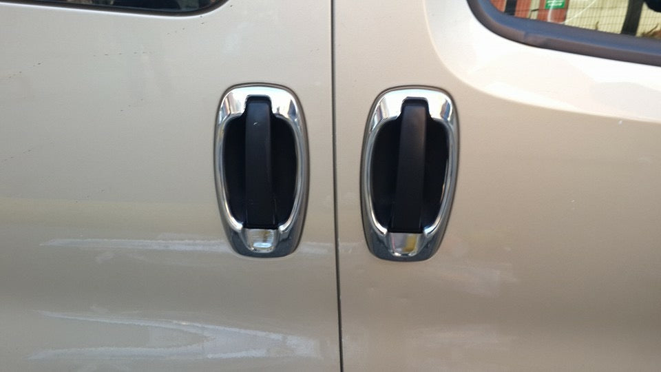 Chrome Covers Around Door Handles (4 pcs, Stainless Steel) for Opel Combo 2012-2018 - image 8