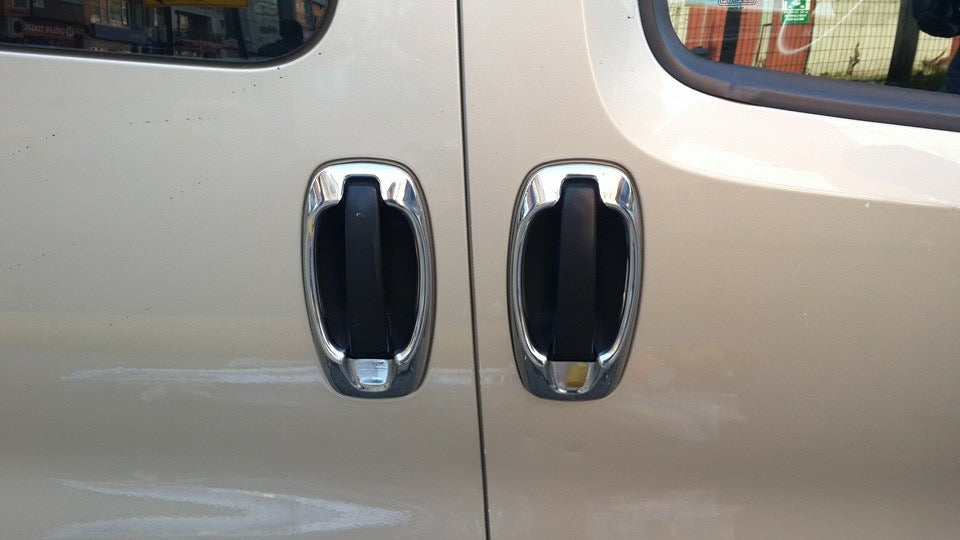 Outlining the door handle (4 pieces, stainless steel) for Fiat Doblo II 2010-2022 - image 9