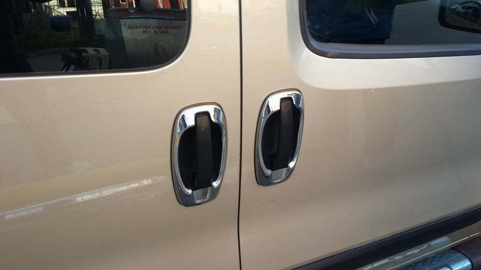 Chrome Covers Around Door Handles (4 pcs, Stainless Steel) for Opel Combo 2012-2018 - image 11