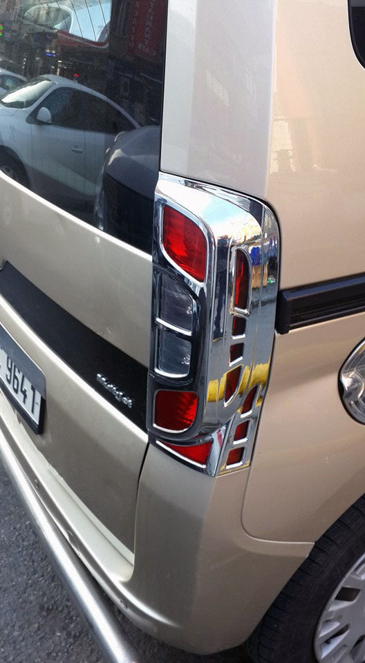Chrome Tail Light Covers with Curve (2 pcs, plastic) for Peugeot Bipper 2008-2017 - image 3