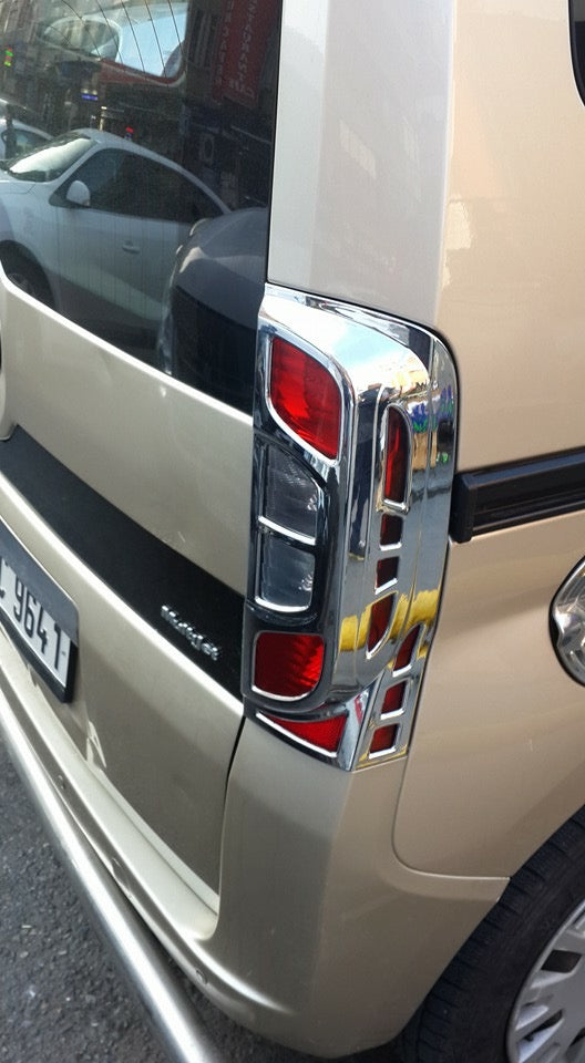 Chrome Tail Light Covers with Curve (2 pcs, plastic) for Peugeot Bipper 2008-2017 - image 4