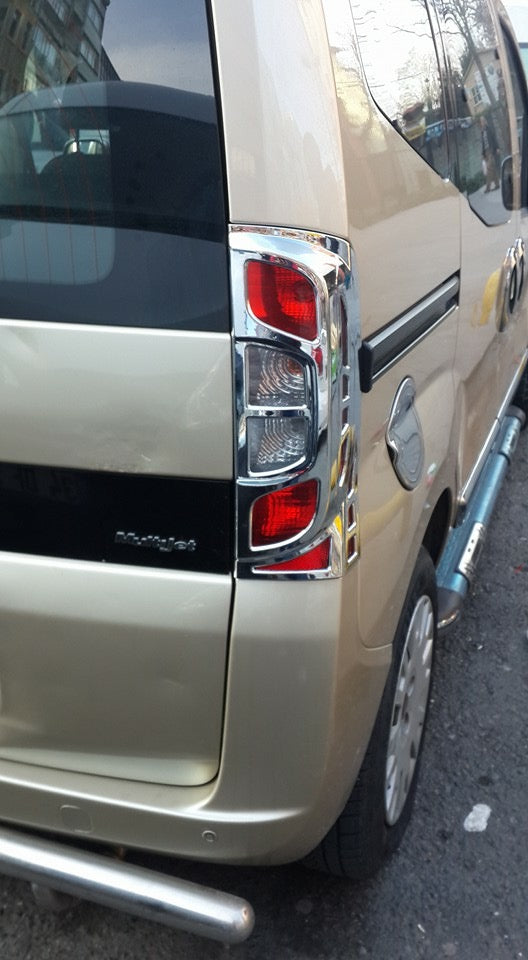 Chrome Tail Light Covers with Curve (2 pcs, plastic) for Citroen Nemo 2007-2017 - image 5