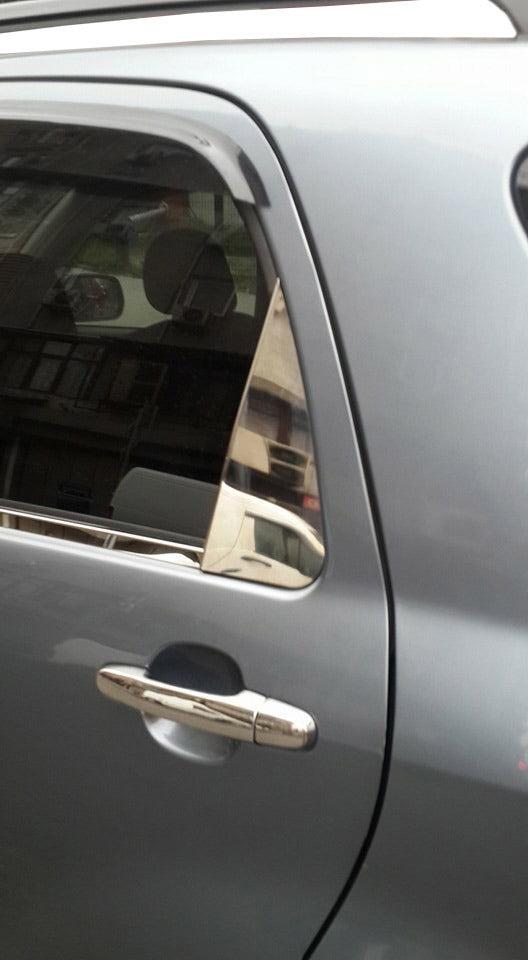 Wind deflector cover (2 pcs, stainless steel) for Daihatsu Terios 2006-2017 - image 5