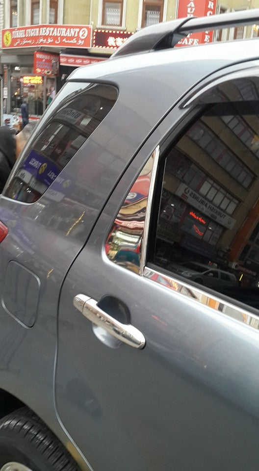 Wind deflector cover (2 pcs, stainless steel) for Daihatsu Terios 2006-2017 - image 6