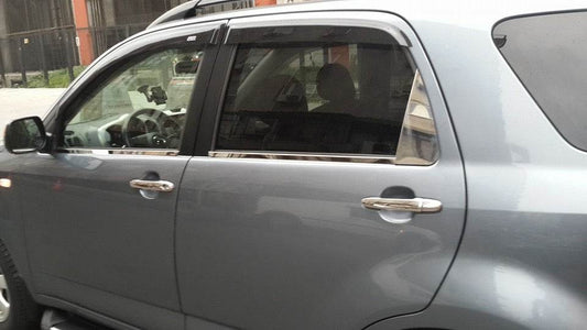 overlay vetrovichok (2 pcs, stainless steel) for Daihatsu Terios 2006↗ - Reelken Auto