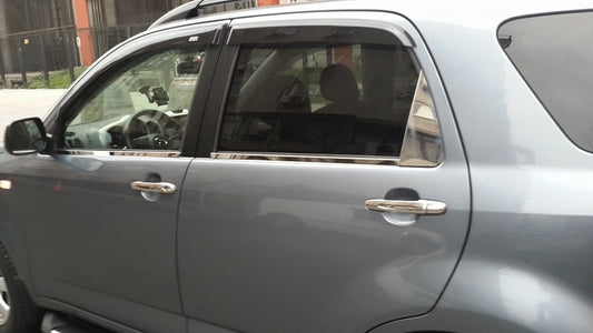 Wind deflector cover (2 pcs, stainless steel) for Daihatsu Terios 2006-2017 - image 1