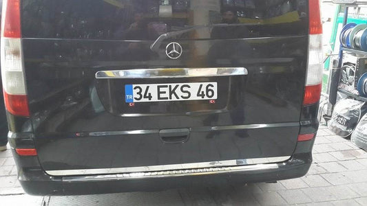 Kant on the trunk lid (stainless steel) for Mercedes Viano 2004-2014 - Reelken Auto