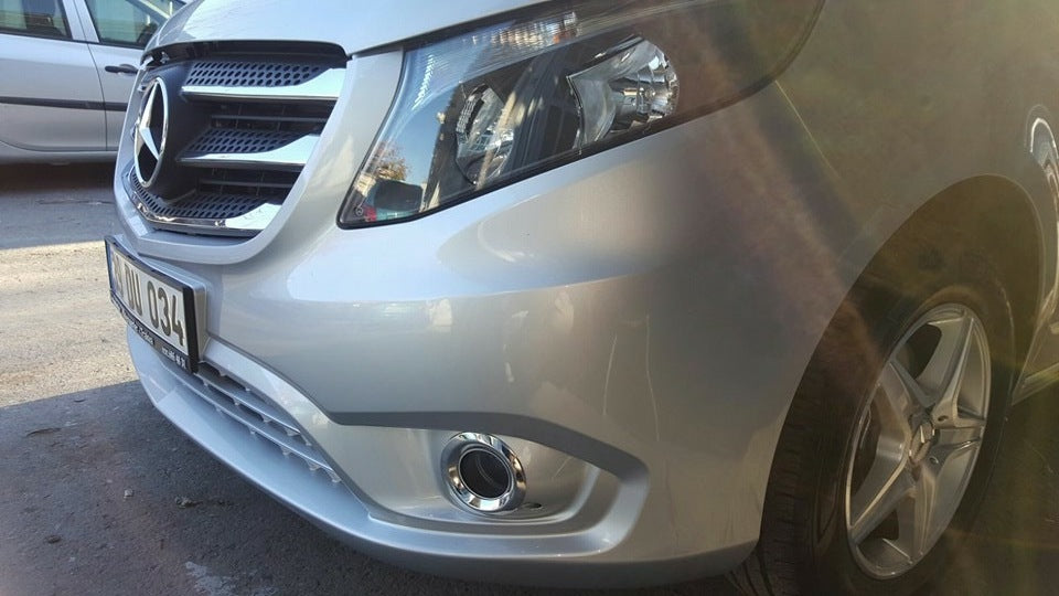 Covers on the grille 2014-2020 (5 pcs, stainless steel) for Mercedes Vito / V-class W447 2014↗ year - image 5