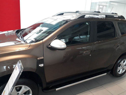 Side steps Duru (2 pieces, aluminum ) for Renault Duster 2018-2024 - Reelken Auto