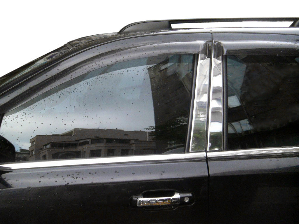 Chrome Door Pillar Covers (8 pcs, Stainless Steel) for Kia Sorento II XM 2009-2014 - image 1