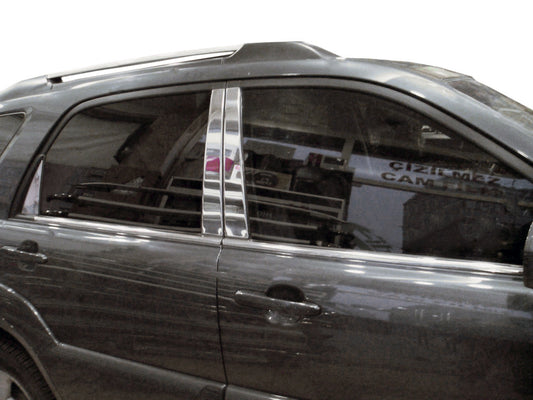 Stainless Steel Pillar Covers (6 pcs) for Kia Sportage 2004-2010 - image 1