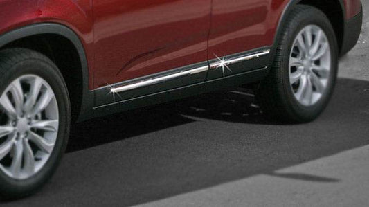 Pads on the molding (4 pieces, stainless steel) for Kia Sorento II XM 2009-2014 - Reelken Auto
